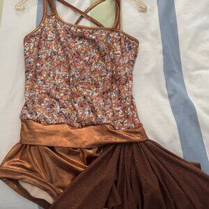 Bronze Dance Costume - Adult Large